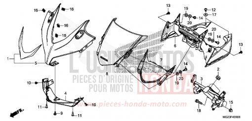PANNEAU SUPERIEUR CBR500RAD de 2013